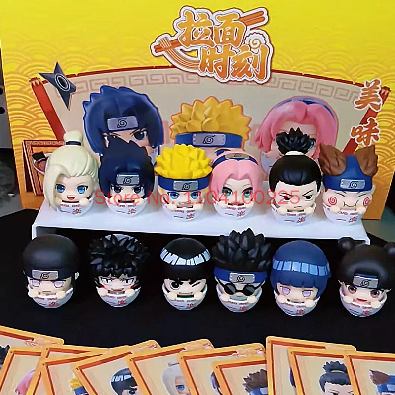 В наличии: Оригинальная коллекционная фигурка Bandai Naruto Lamian Noodles Moment Series (слепая коробка), модель персонажа аниме, игрушка, подарок