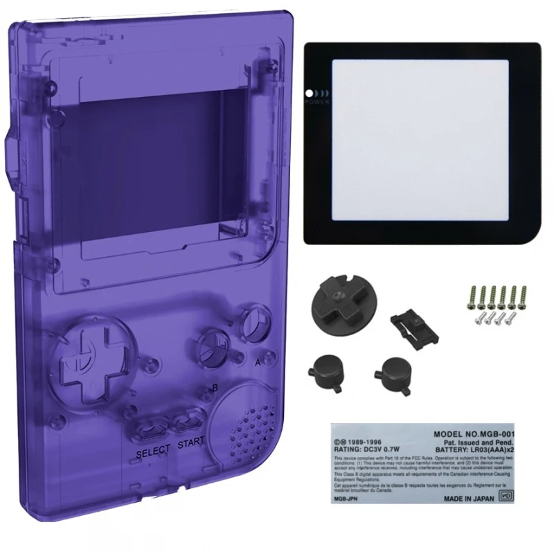 COMPATIBLE Case for NINTENDO GAME BOY POCKET Purple Transparent Replacement # Nintendo Game Boy Pocket (MGB-001)