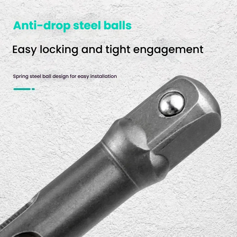 3pcs Socket Driver Set Drill Bit Adaptor 3/8 1/4 1/2" Hex Shank Converter Impact Drill Hammer Adapter Wrench Tools