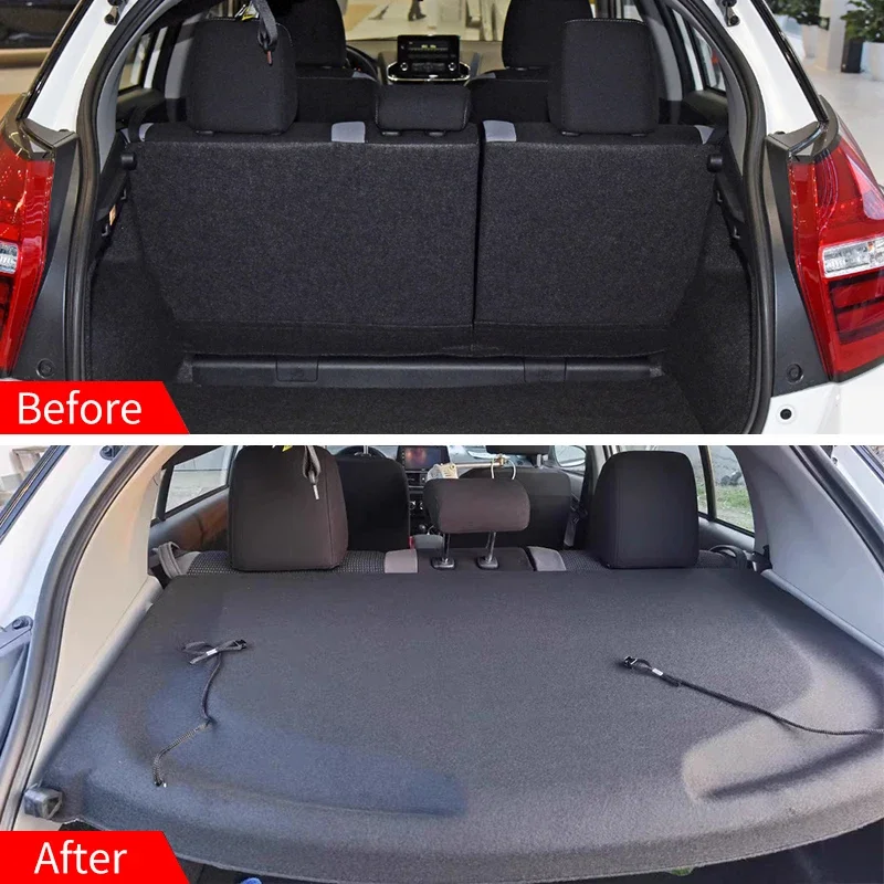 Car Other Interior Accessories Trunk Cargo Cover For Toyota ViosFS Rear Trunk Shielding Shade