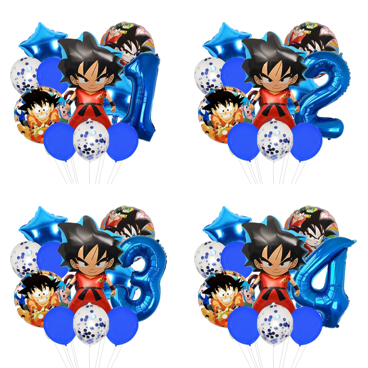 Set de Globos de Dragon Ball, Globos de Aluminio para Decoración de Fiestas de Cumpleaños, Artículos para Fiestas Temáticas Infantiles, Globos