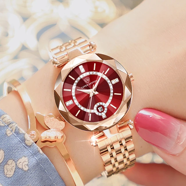 Rose gold color women's watches hotsell