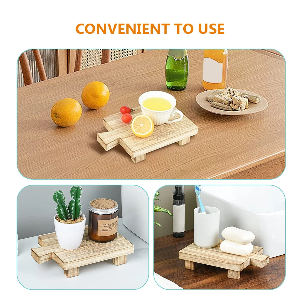 

Wooden Soap Holder Bathroom Tray Soap Storage Rack Creative Practical Design for Home Kitchen Use Wooden Footstool
