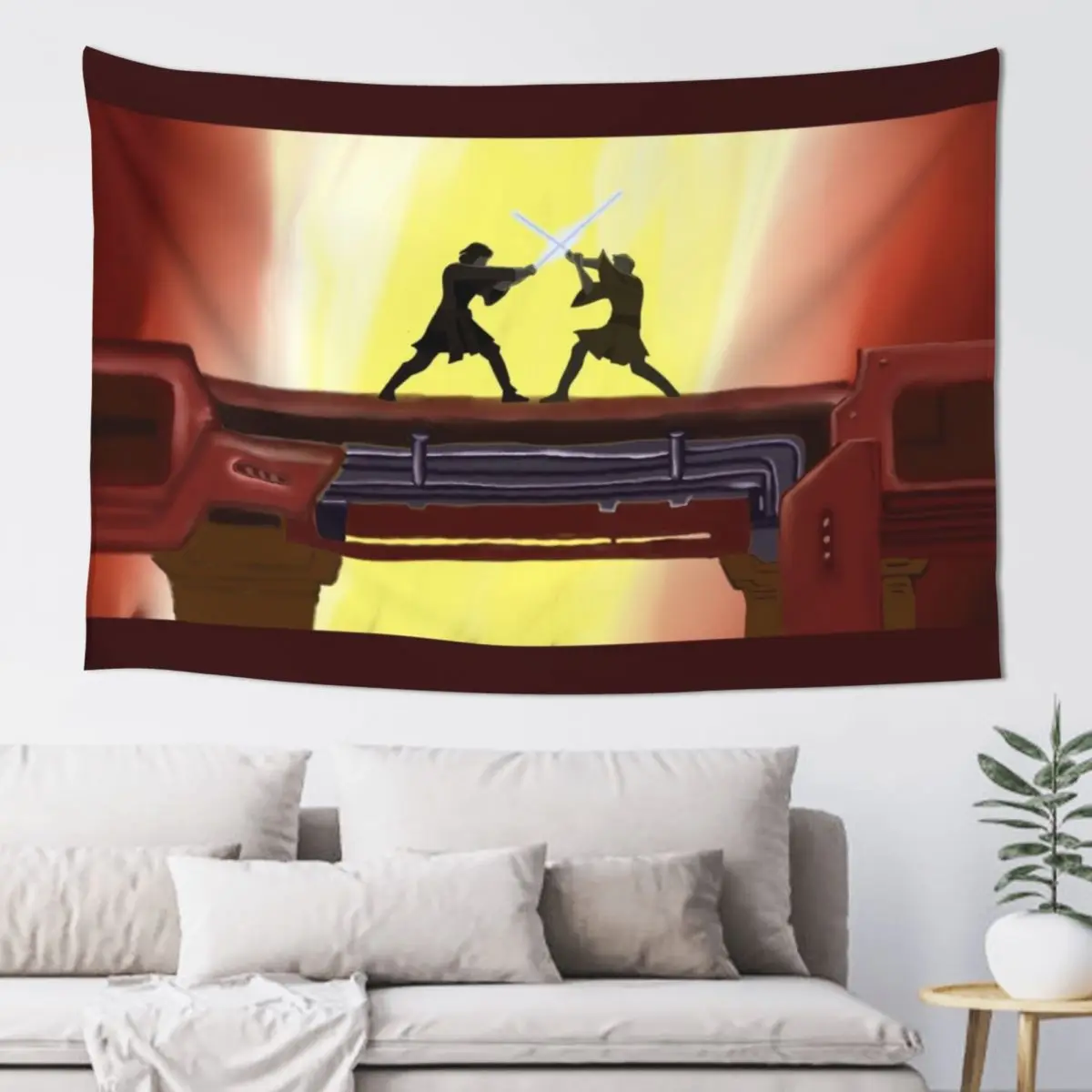 Sad battle of musty planet (Smaller and zoomed) Tapestry Wall Hanging Japanese Room Decor Cute Room Things Tapestry