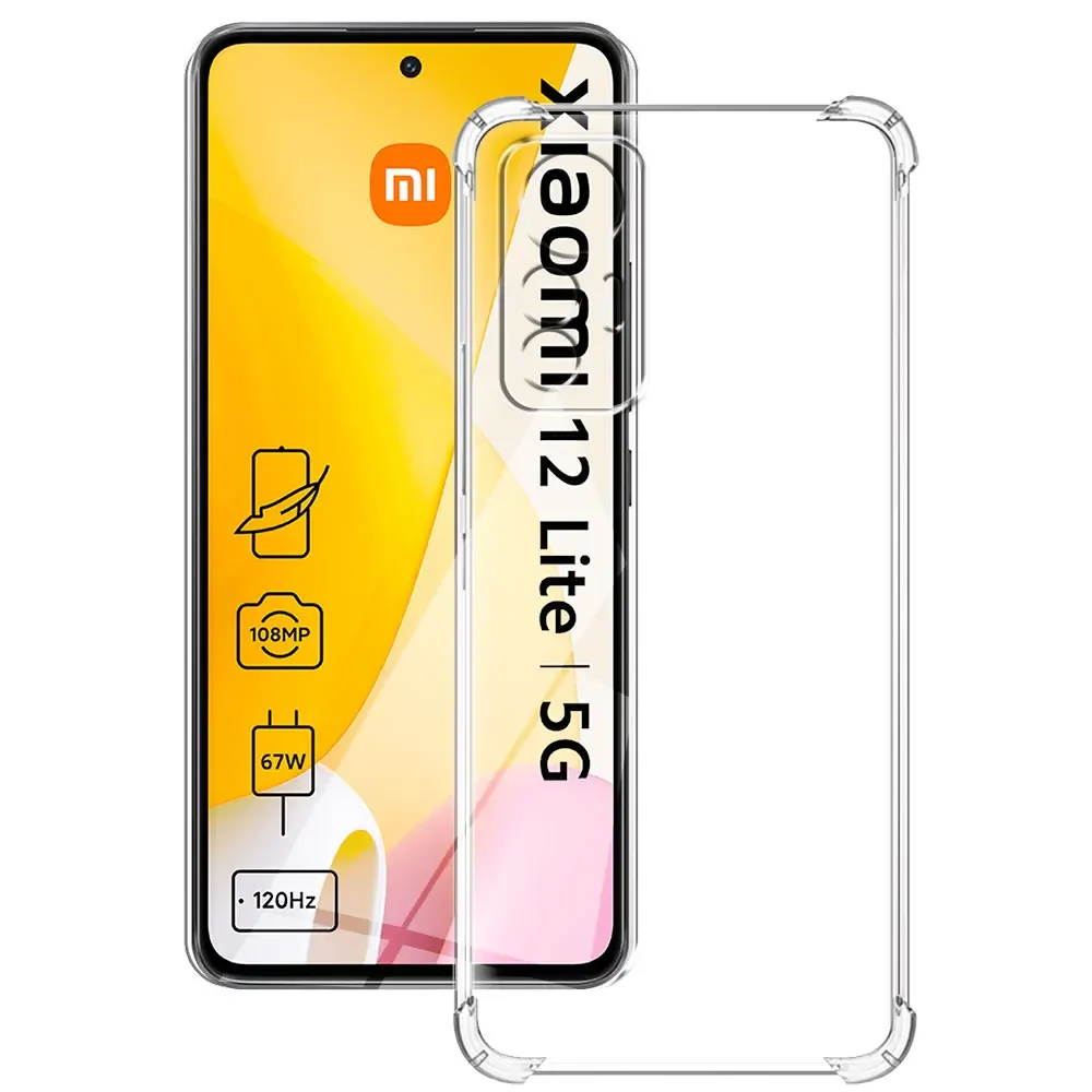 For Xiaomi 12 Lite Case Silicone Soft Shockproof Transparent Cover For Xiaomi 12 Lite Clear Cases For Xiaomi 12 Lite Funda Coque