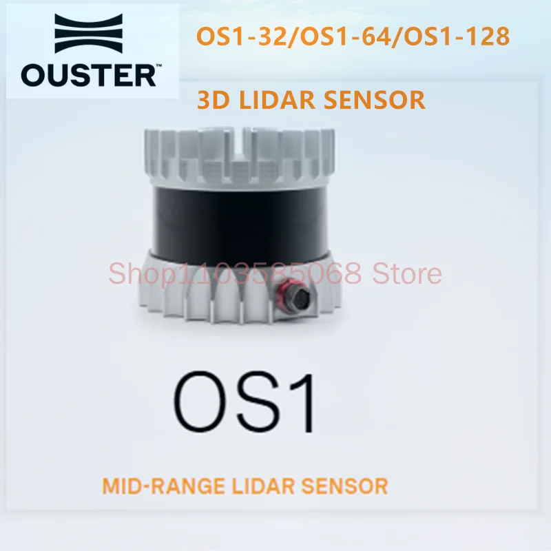 Ouster OS1 32/64 /128 lines Mid-Range High-Resolution Imaging Lidar sensor 3D lidar for Autonomous driving