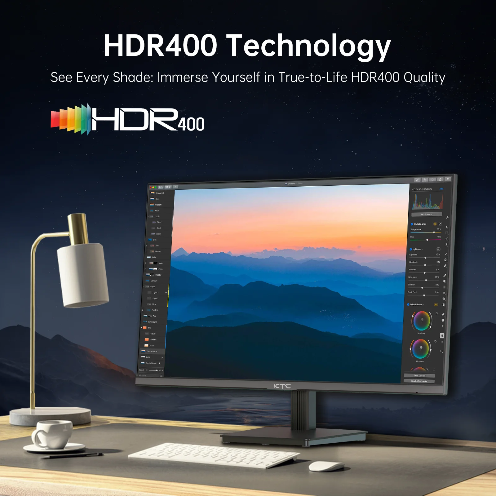 KTC 27インチ 4K UHD コンピューターモニター、IPS 3840×2160 モニター