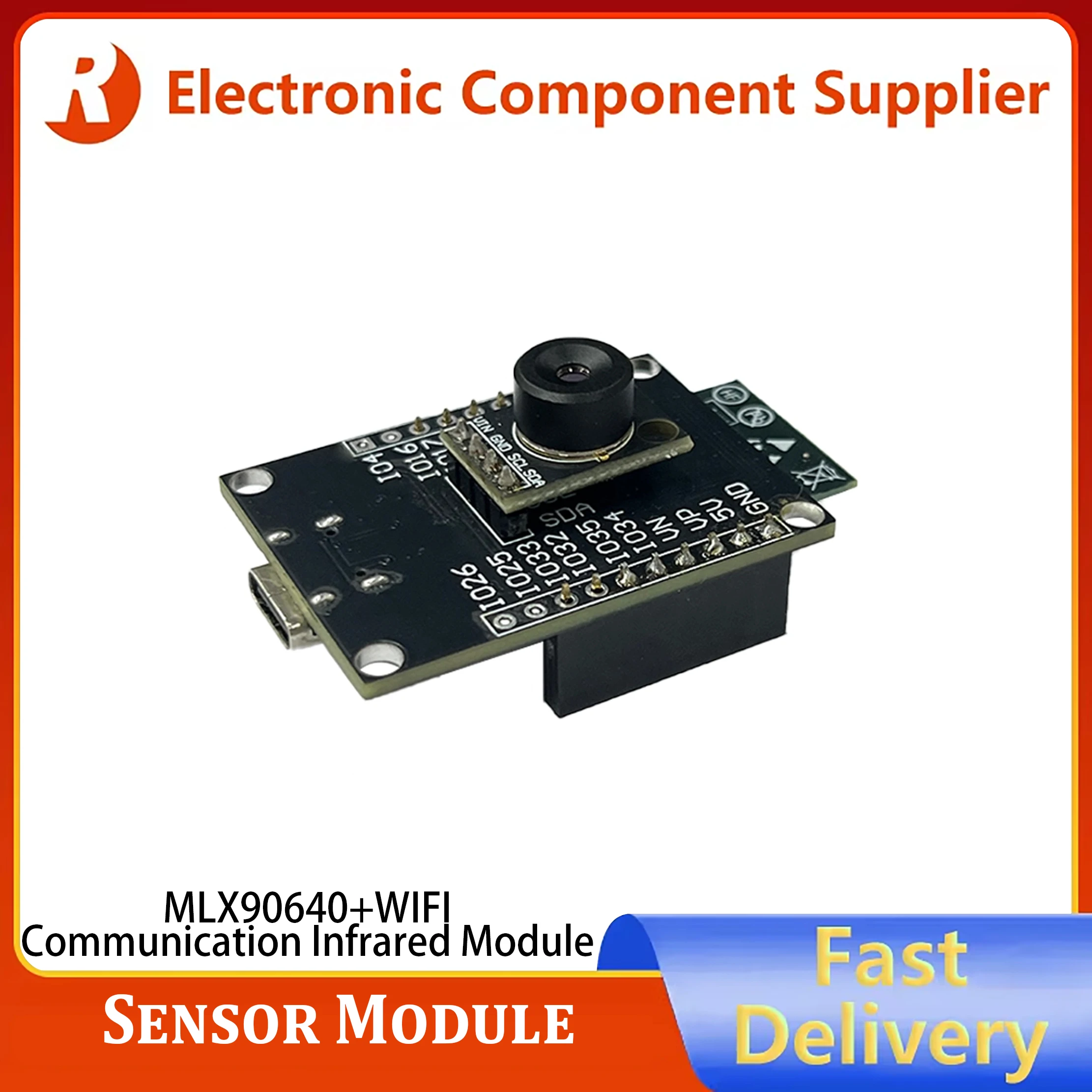 MLX90640 Infrared Temperature Measurement Module Dual Communication Modes: Serial Port + WiFi Remote Transmission Thermal Imagin