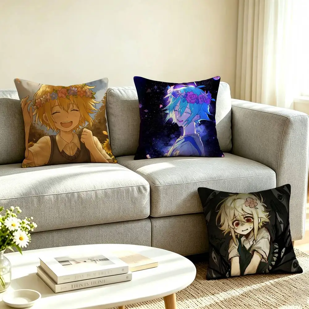 O-OMORI Basil Game Square Double-Sided printed Pillow Case Bedroom Bedside Pillow Sofa Cushion Cover