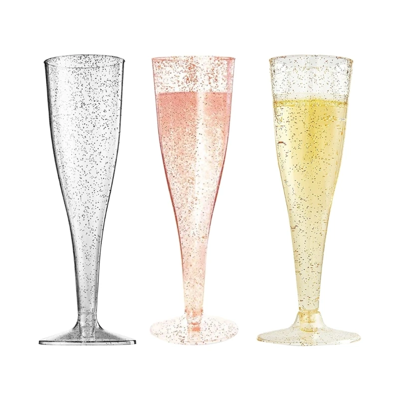 

Plastic Wine Glasses for Valentine's Day Plastic Champagne Flutes Bar Supplies M76D