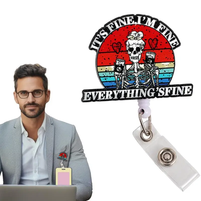 学生用の漫画の格納式ストラップクリップ、バッジリールクリップ、キー用クランプ、カラフルなリールクリップ、かわいい