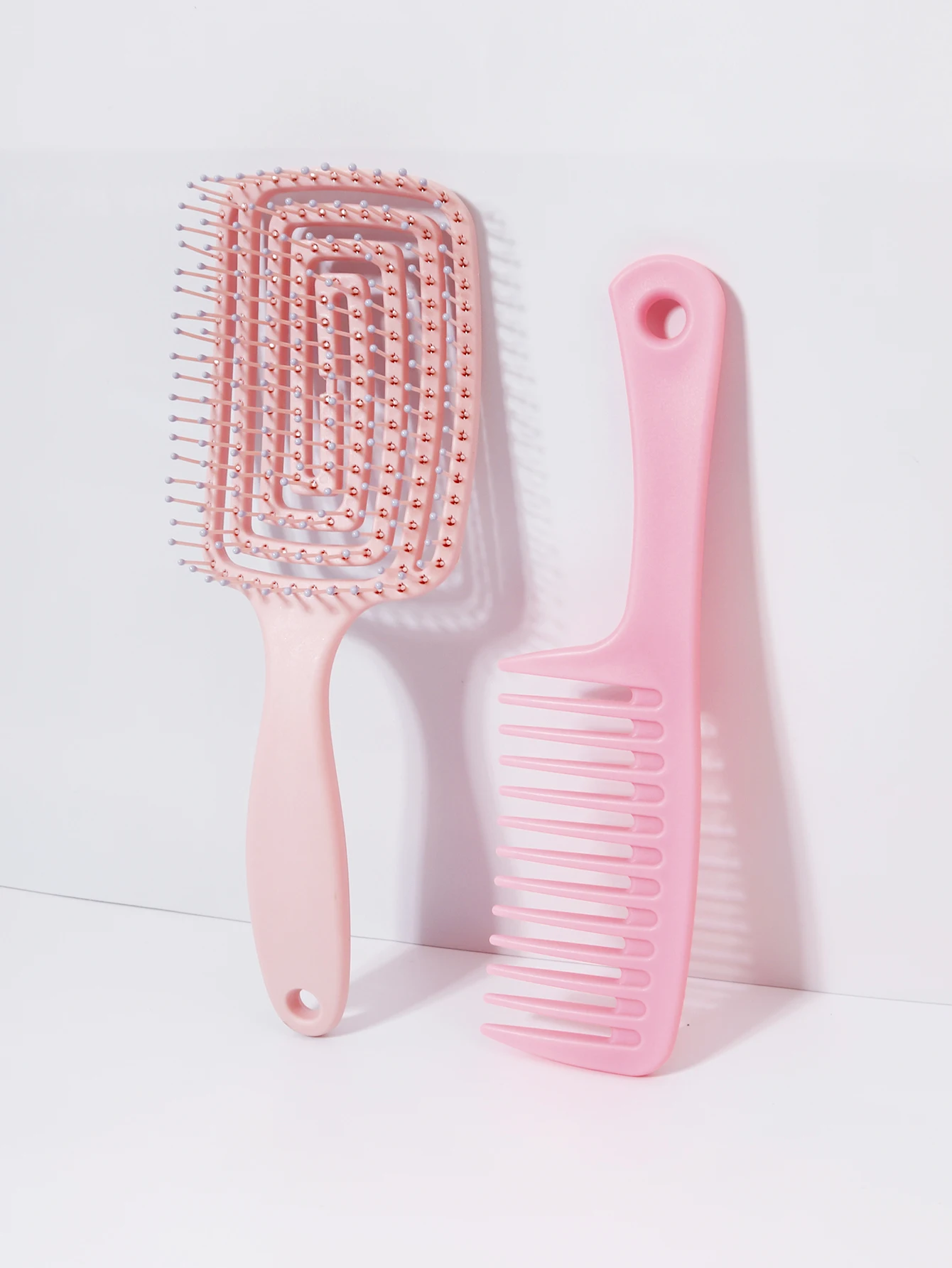 コームセット、通気性のあるヘアブラシ、幅広の歯の櫛、巻き毛、濡れた髪、乾いた髪に適しています、ホームサロン、本物の髪のウィッグに特化しています