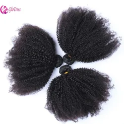Afro Kinky Curly Bundles Human Hair 8-22 Inches Unprocessed Brazilian Virgin Hair Bundles for Women Natural Black 100g/PC