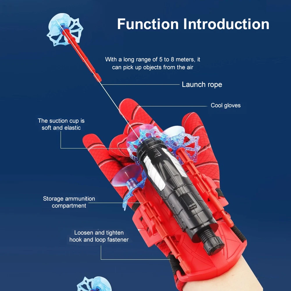 Spider Silk Launcher SpiderMans คอสเพลย์ Prop Party Comic Con เด็กชายหญิงของเล่นการ์ตูนอะนิเมะเด็กใหม่วันเกิดน่ารักของขวัญ