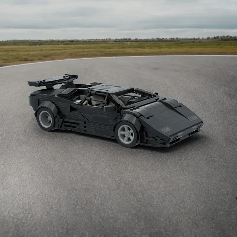 

1308PCS MOC Speed Champion Lamborghiniers Countach LP5000 QV - Black Version DIY Building Blocks Toy for Kids Birthday Gift
