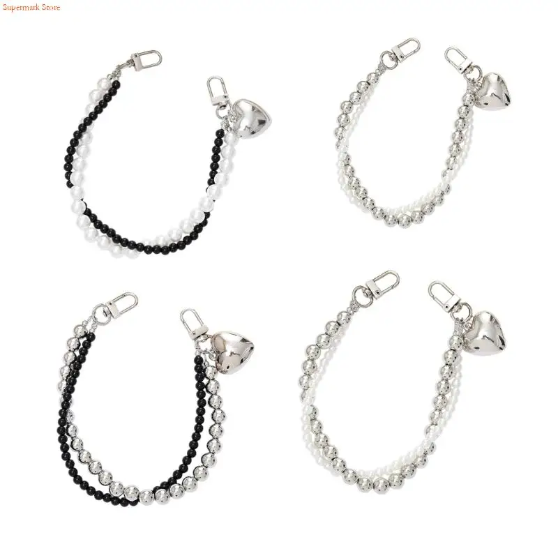Q5WE Purse Extender Chain Bag Extender Chain,Pearls Bag Charms for Handbags Purse Strap Extender Replacement Bag Accessories