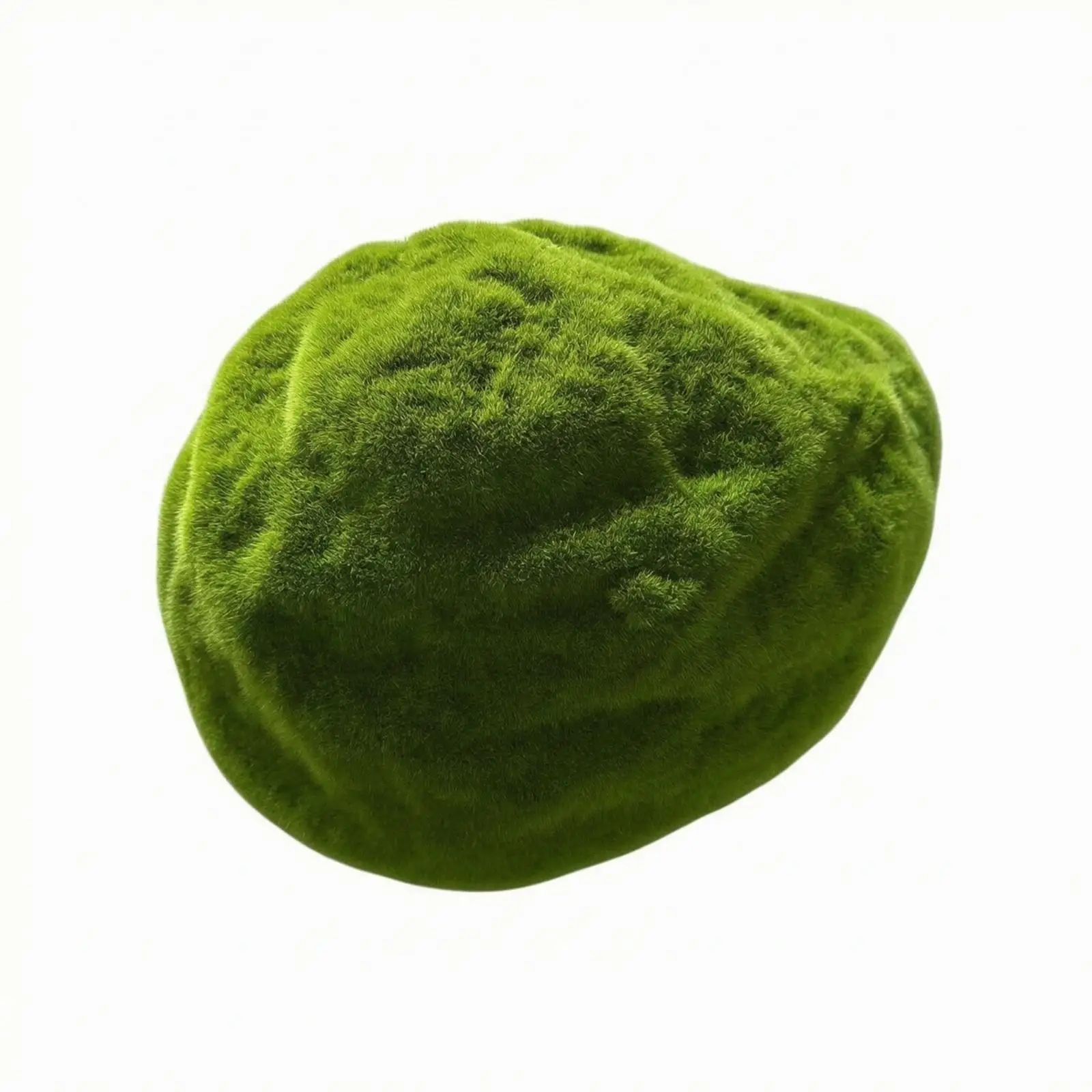 Green Moss Decorative Rock Realistic Flocked Moss Stone Faux Fuzzy for Landscaping Arrangements, Retail Display Showcases