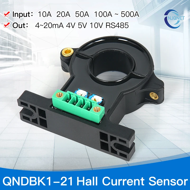 Czujnik prądu dzielonego obwodu QNDBK1-21 AC 30A 50A 100A 200A 300A 400A / 4~20mA +24V DC Przetwornik prądu Czujnik prądu z efektem Halla — zdjęcie produktu 6