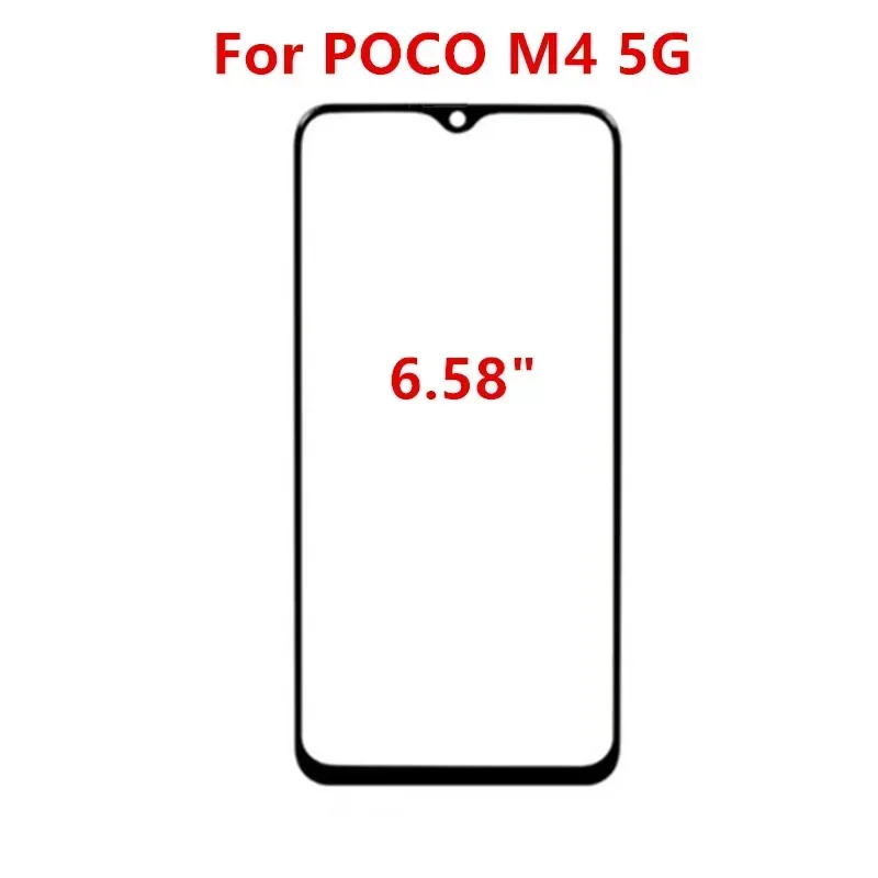 شاشة إصلاح الزجاج الخارجي لشاومي POCO M6 M5 M5S M4 Pro 4G 5G M3 الجبهة لوحة اللمس شاشة الكريستال السائل استبدال إصلاح أجزاء + OCA