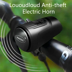 Rechargeable Electric Bike Bell 125DB Safety Warning MTB Road Cycling Anti-theft Alarm Horn Bicycles Accessories