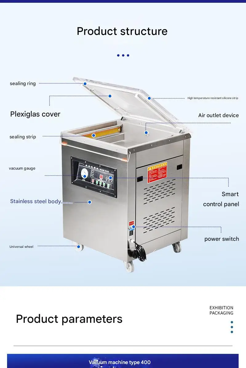 

Gold Seller Electric Auto Seafood Fruit Toy Nuts Vacuum Packing Machine Vertical Sealer for Dry & Wet Food 220V/110V Smoked Fish