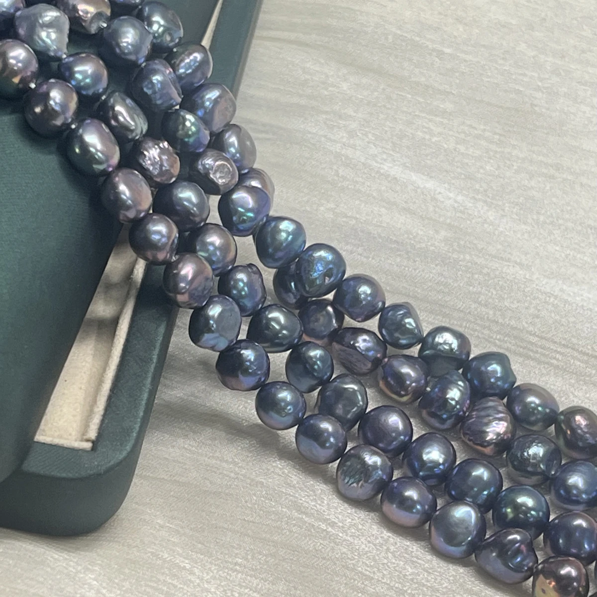 8‑9mm Black Baroque Natural Fr - огляд і ціна Natural Freshwater Pearl Strand Loose Beads