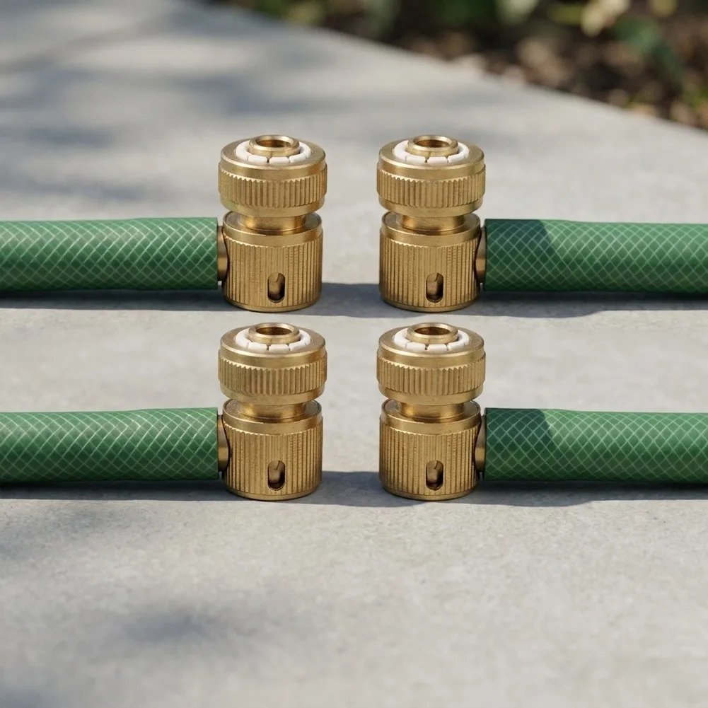 1/2 Inch Aluminum Hose Connector 4 Pack for 12mm Garden Hoses with Dimensional Accuracy and Functional Stability