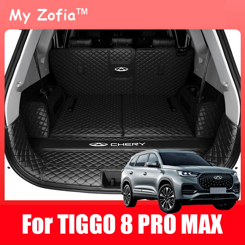 

For CHERY TIGGO 8 Pro Max 2023 2024 2025 CAR Trunk Mat Car Leather Waterproof Floor Mat Car styling Accessories Fully Surrounded