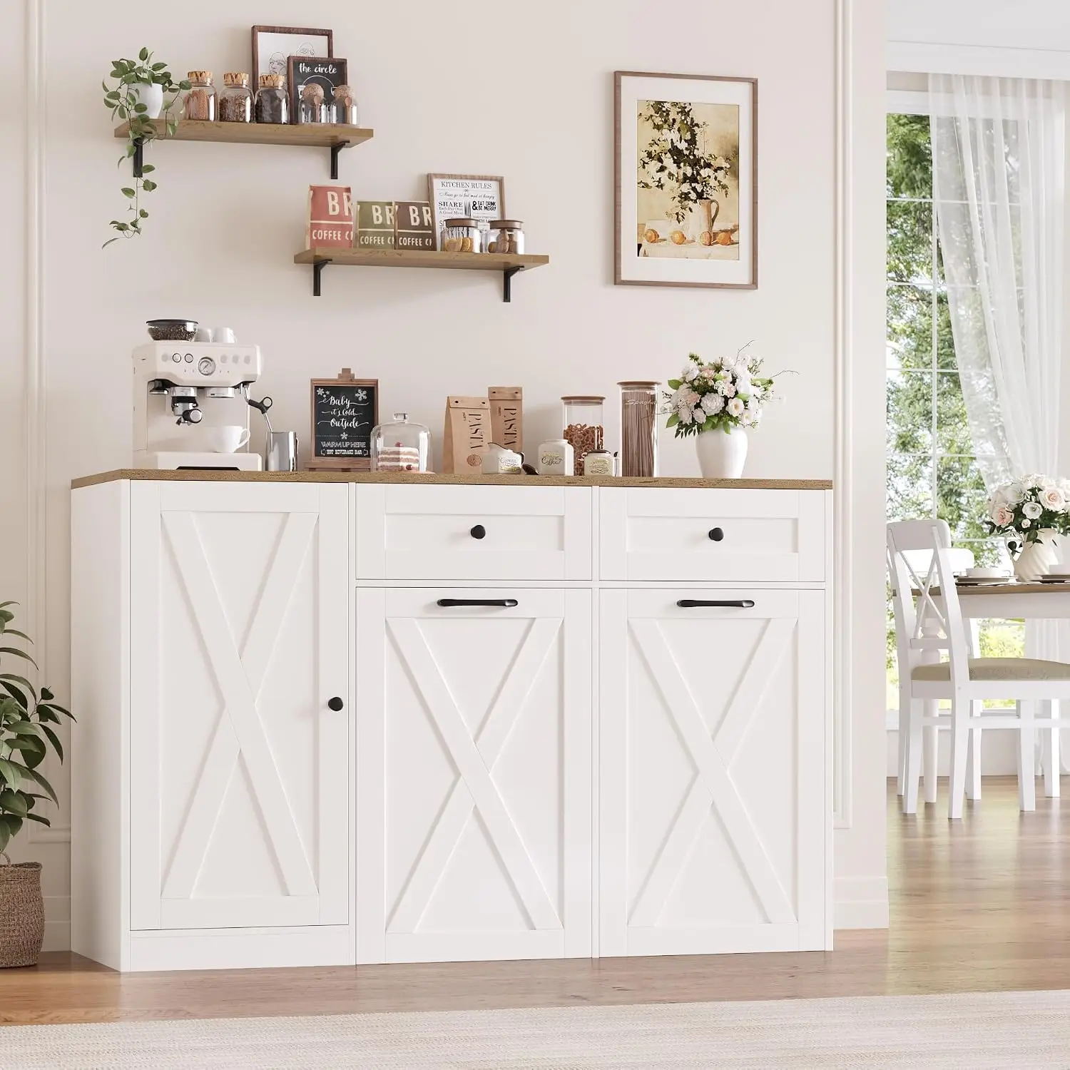 12.5 Gallon Trash Can Cabinet, 47