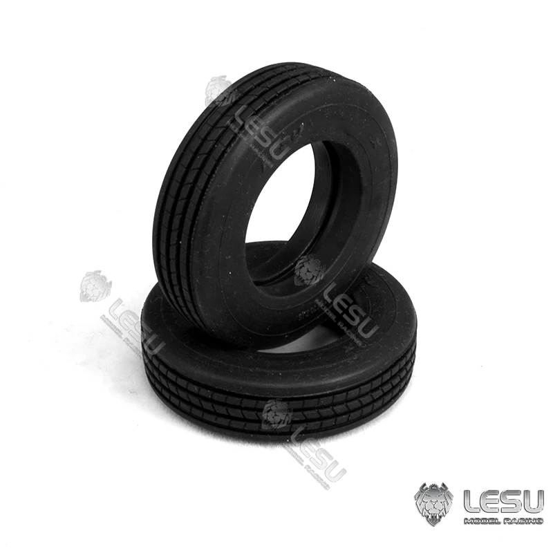 LESU 1/14 – pneus de petit camion S-1287-1, diamètre 52mm, pneus en caoutchouc de haute qualité adaptés au camion semi-remorque, voiture jouet RC, 2 pièces