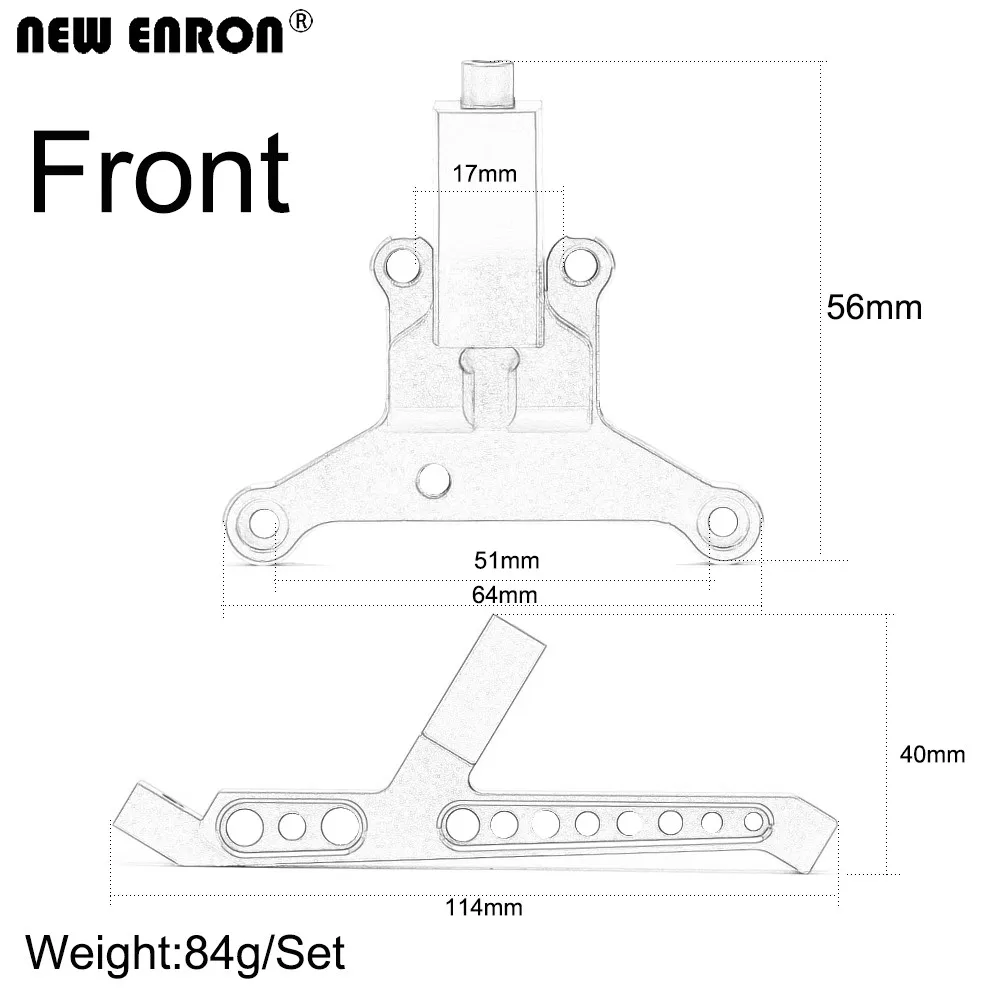 Replacement 9520 9521 Aluminum 6061 Front / Rear Chassis Brace Tower for Traxxas 1/8 4WD Brushless Monster Truck SLEDGE 95076-4