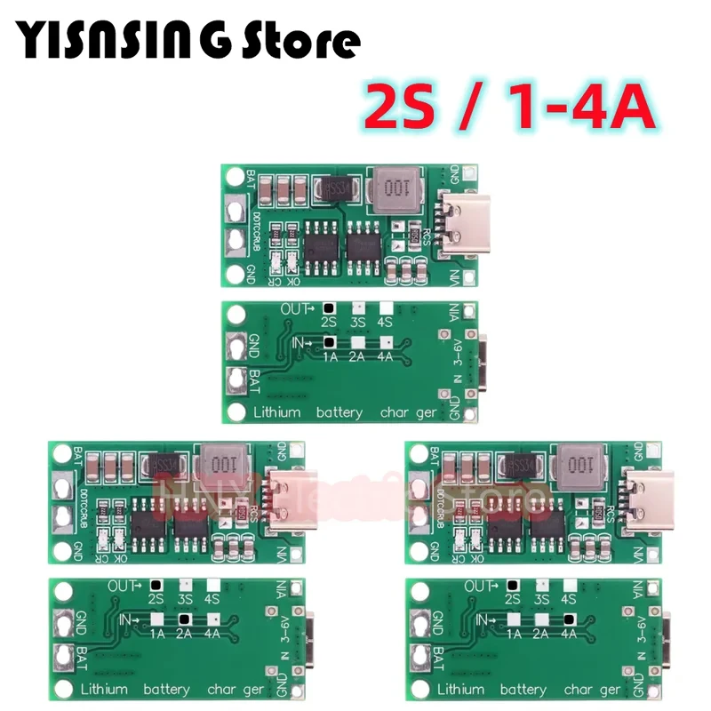 Multi-Cell 2S 3S 4S Type-C To 8.4V 12.6V 16.8V Step-Up Boost LiPo Polymer Li-Ion Charger 7.4V 11.1V 14.8V 18650 Lithium Battery