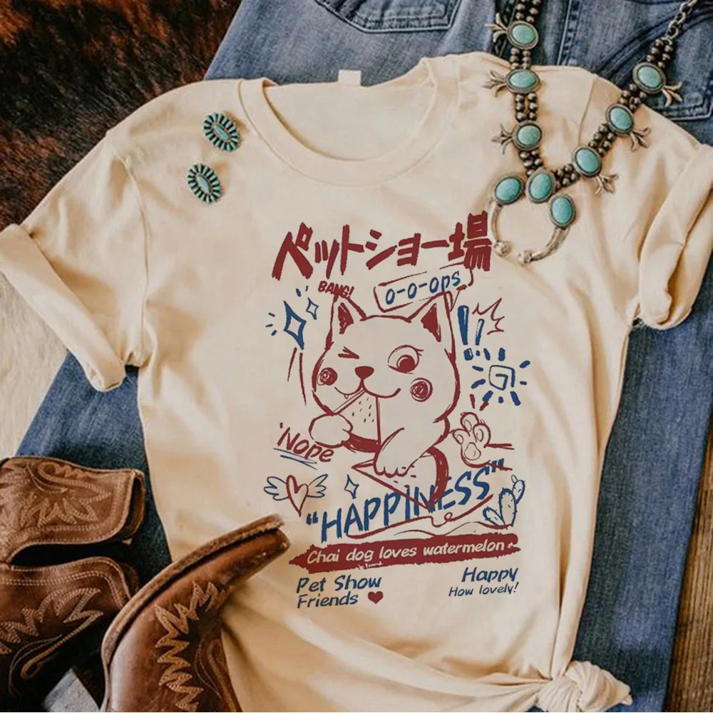 

Cute Cat t shirt women Japanese comic tshirt girl manga clothing