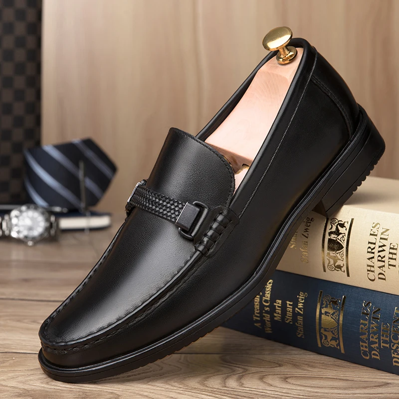 

2025 New Men's Casual Shoes, Top-layer Cowhide Upper, Pigskin Lining, High-quality Loafers, Professional Casual Business Shoes