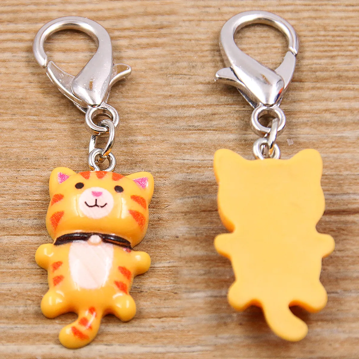 printed keychain Cat Keychain For Men And Women Cartoon Accessories Durable Keyring With Lobster Clasp Decorative Gift For Bags