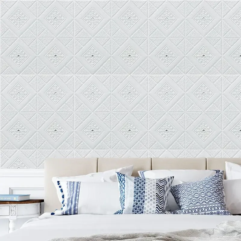 Wall Paper Self-adhesive 3D Stereoscopic Ceiling Wall Stickers Living Room Bedroom Wall Renovation Moisture-proof Stickers