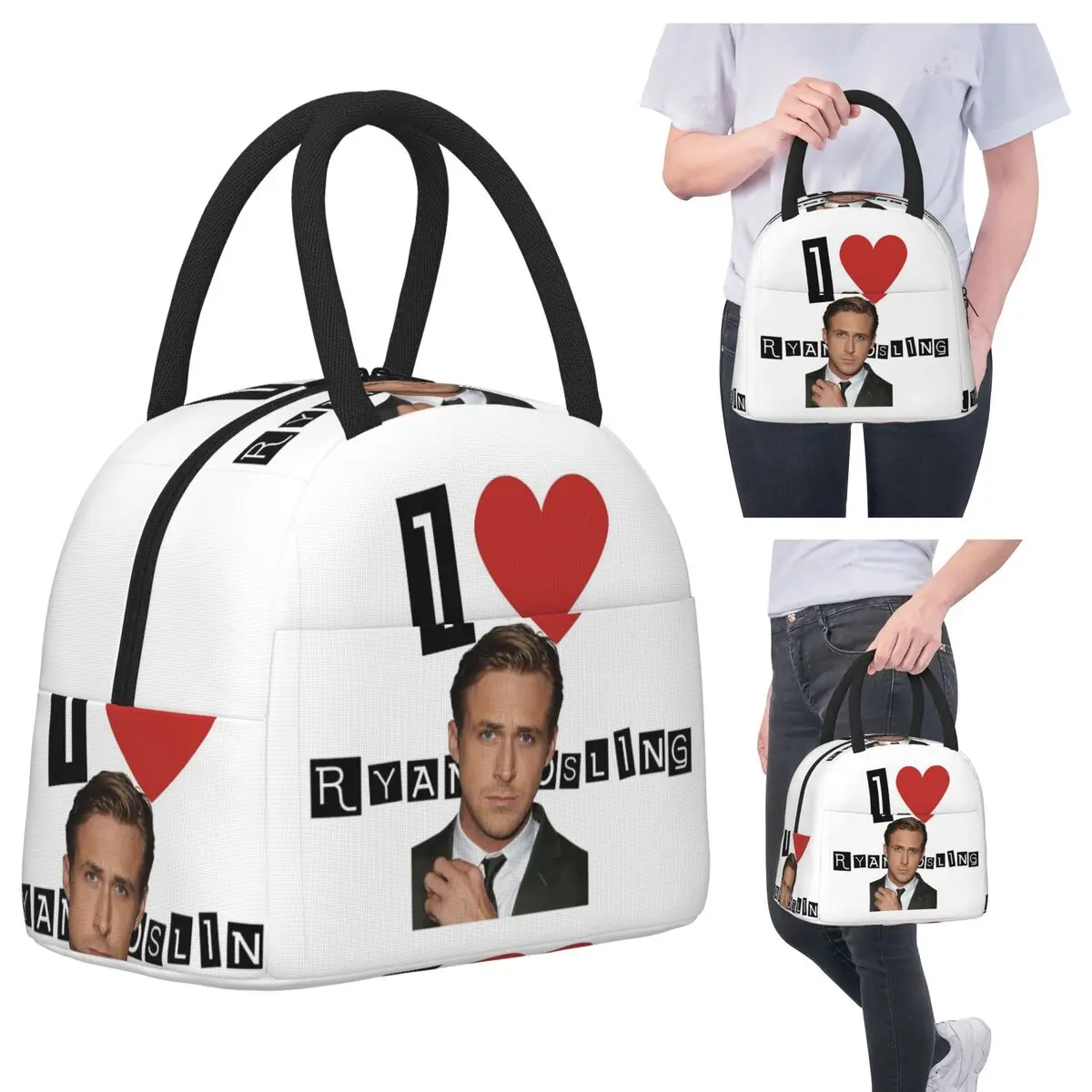

I Heart Ryan Gosling Insulated Lunch Bag for Kids School Cooler Thermal Food Box Tote Portable Lunch Boxes Container