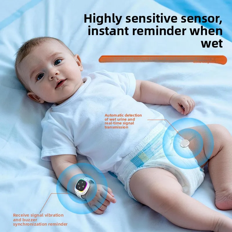 Langkes Advanced Urine Alarm for Children Elderly Bedwetting Sensor Wireless Vibration Colorful Lights Reminder Device