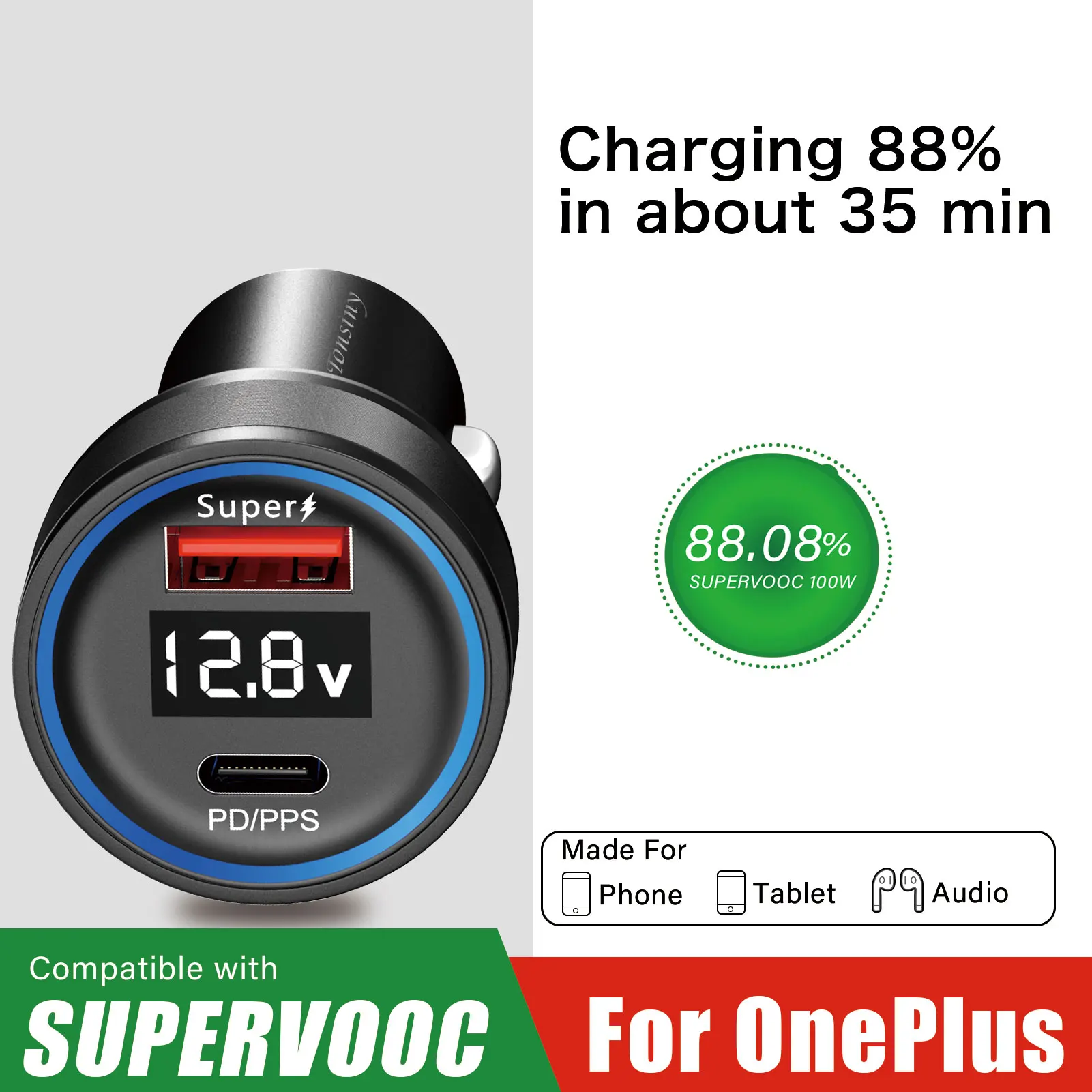 For OnePlus Supervooc car charger for Realme 14 12 X50 GT GT2 OPPO Find X9 X8 N Reno 14 oneplus 15 13 Ace 6 5 100W cable 12V 24V