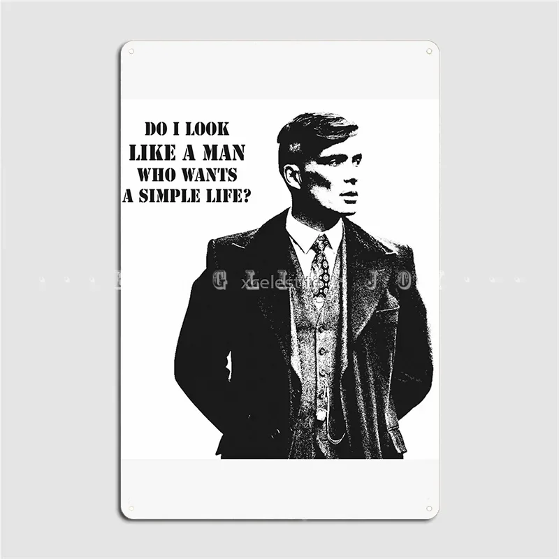 Tommy Shelby Metal Sign Club Club Bar Design Painting Décor Tin Sign Posters