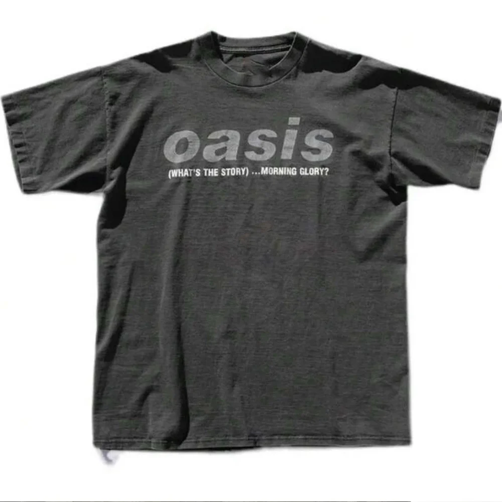 O-Oasis Rock Band T-Shirts for Men Women British Music Albums Vintage Tees Crew Neck Short Sleeve T Shirt Clothing Tops