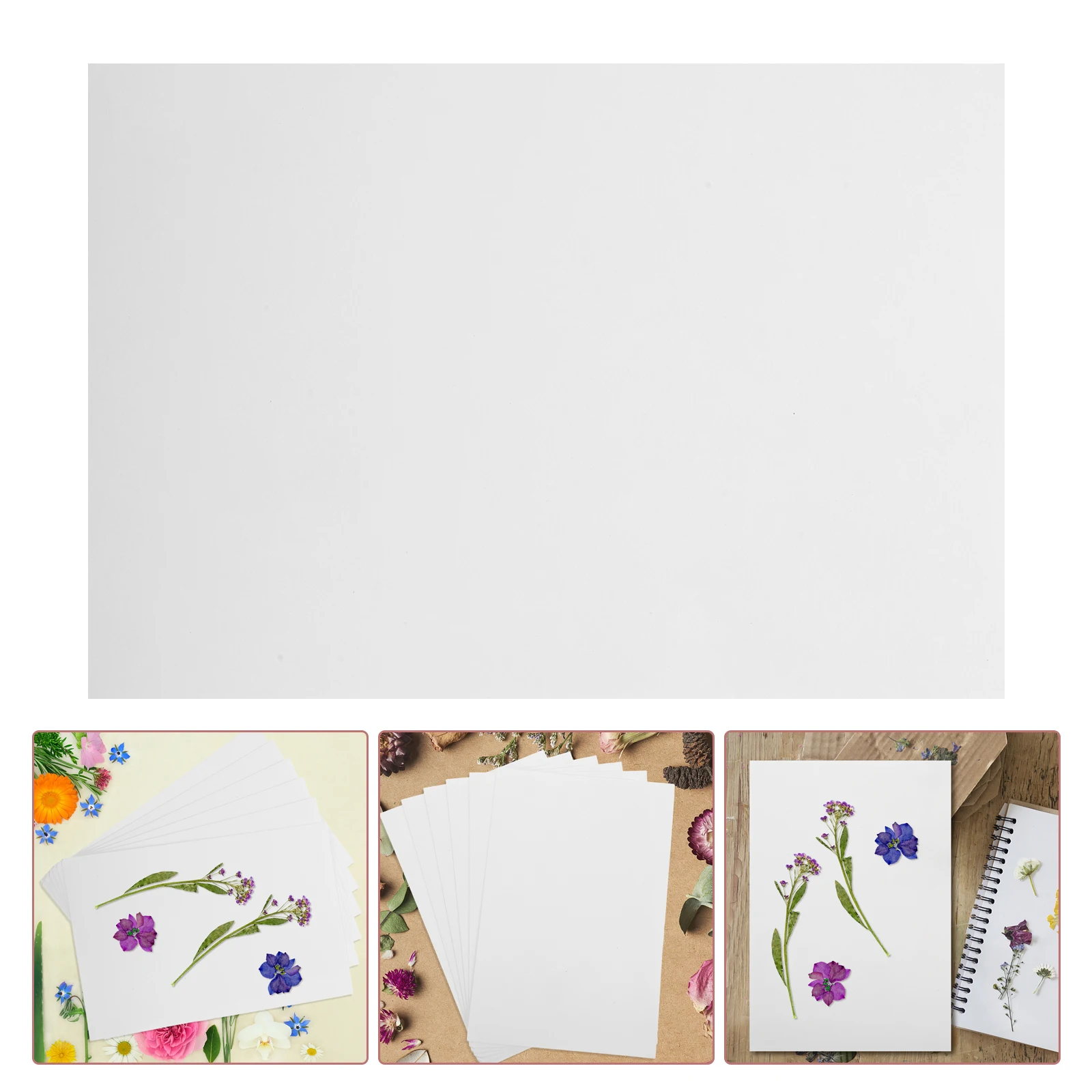 

6pcs Plant Drying Sheets For Flower Press Reusable Blotter Paper Craft Diy Kit Cotton Fiber Moisture Absorbent Paper For