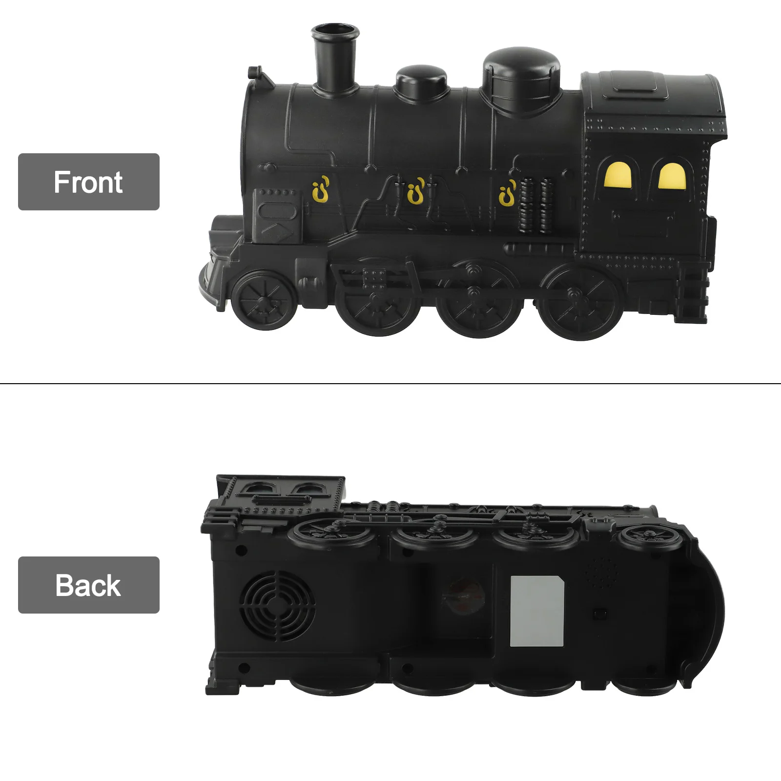 Retro Train Design Essential Oil Diffuser 300ml USB Humidifier with Two Spray Modes and Remote Control Functionality