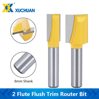 2 Flute Flush Trim Router Bit 8mm Shank 8-6mm Diameter Straight Milling Cutter for Tungsten Carbide Woodworking Tools