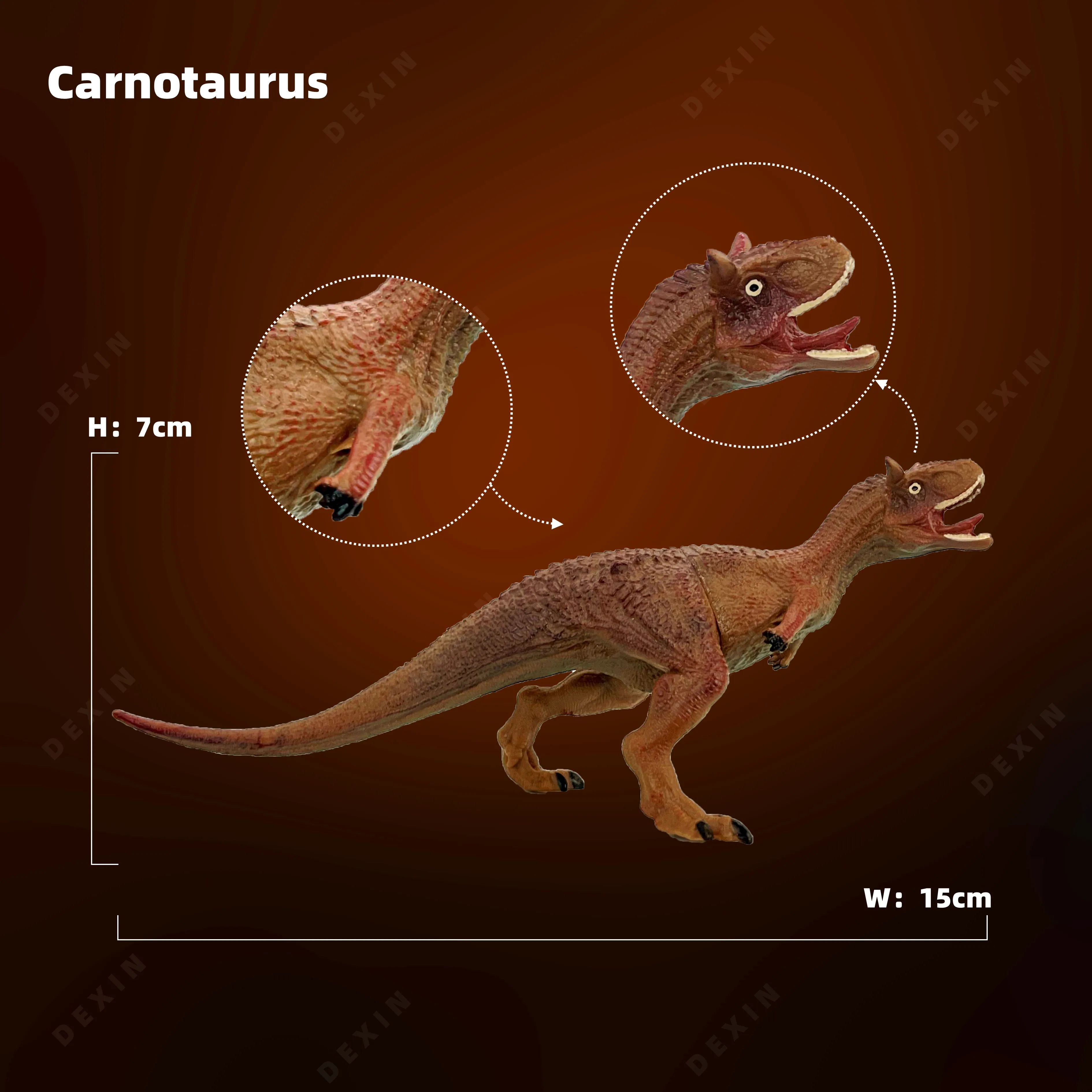 

New Jurassic carnotaurus Jurassic Park Movie Static Model Animal Decoration Collect Halloween Christmas Birthday Gift KidsToy