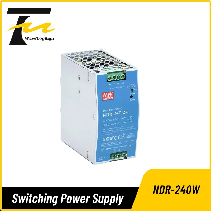 

wavetopsign Switching Power Supply NDR-240W 24V 10A 48V 5A DIN Rail Industrial Power Supply