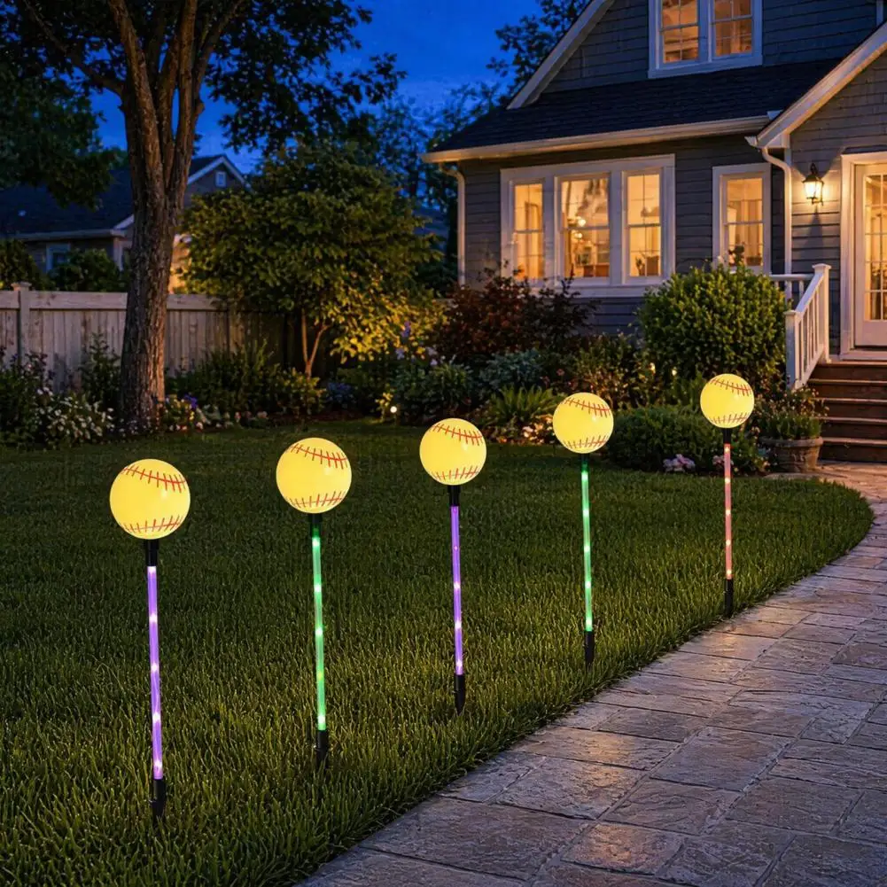 

Solar Landscape Lights Solar Soccer Light Outdoor with 8 Color Modes Waterproof Football Garden Stake Lamp Led for Yard
