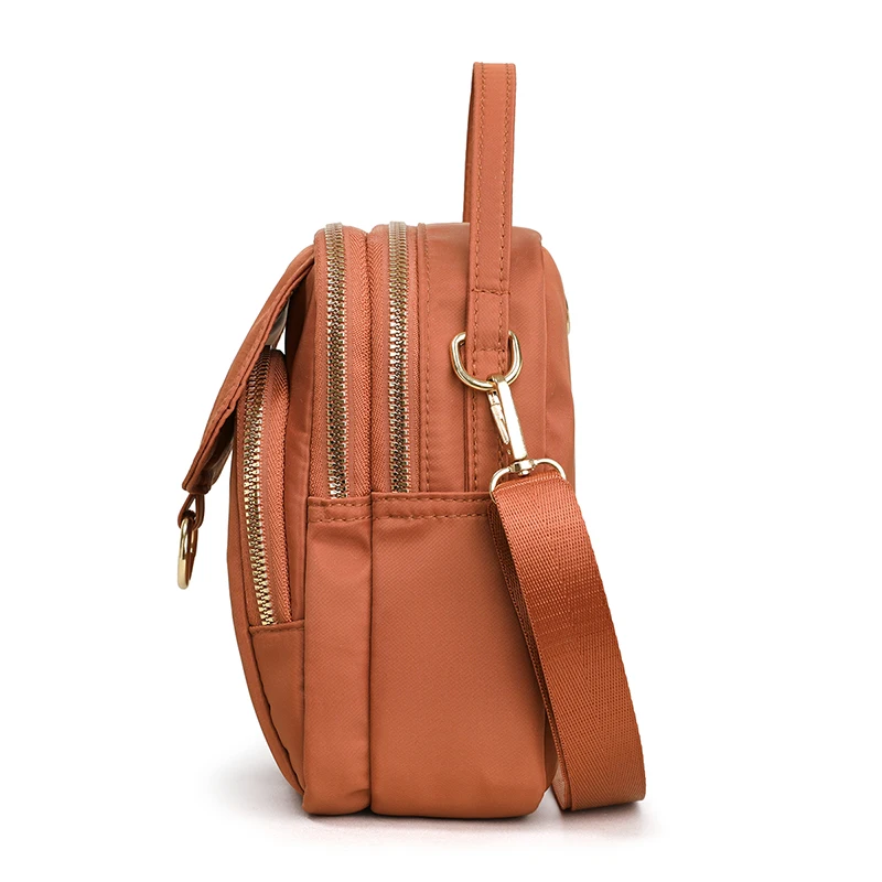 Leichte Damen-Umhängetasche aus Nylon, mehrfarbig, lässige Schultertasche, kompakte, stilvolle Handtasche für Arbeit, Reisen und den täglichen Gebrauch – Detail 2