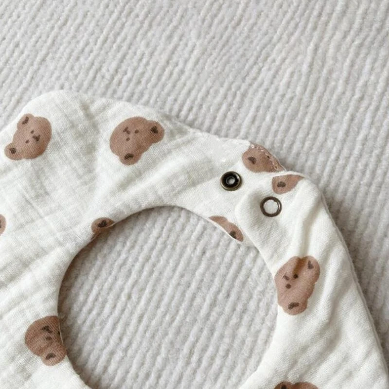 

J15U Baby Bibs Bandanas Drooling Bibs for Infant Baby Feeding Bibs 360 Degree Saliva Towel Thick Burp Cloth Feeding Bib