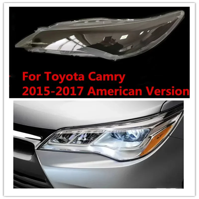 

HTTCY Front Light Case Fit For Toyota Camry 2015-2017 American Version Headlight Lens Cover Transparent